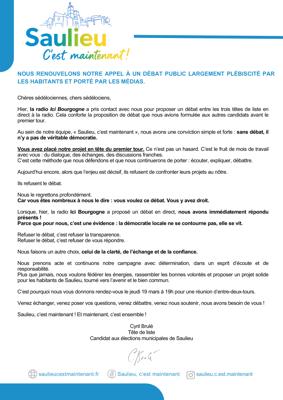 Lettre débat
